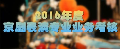 操逼视频免费看的网站国家京剧院2016年度京剧表演专业业务考...